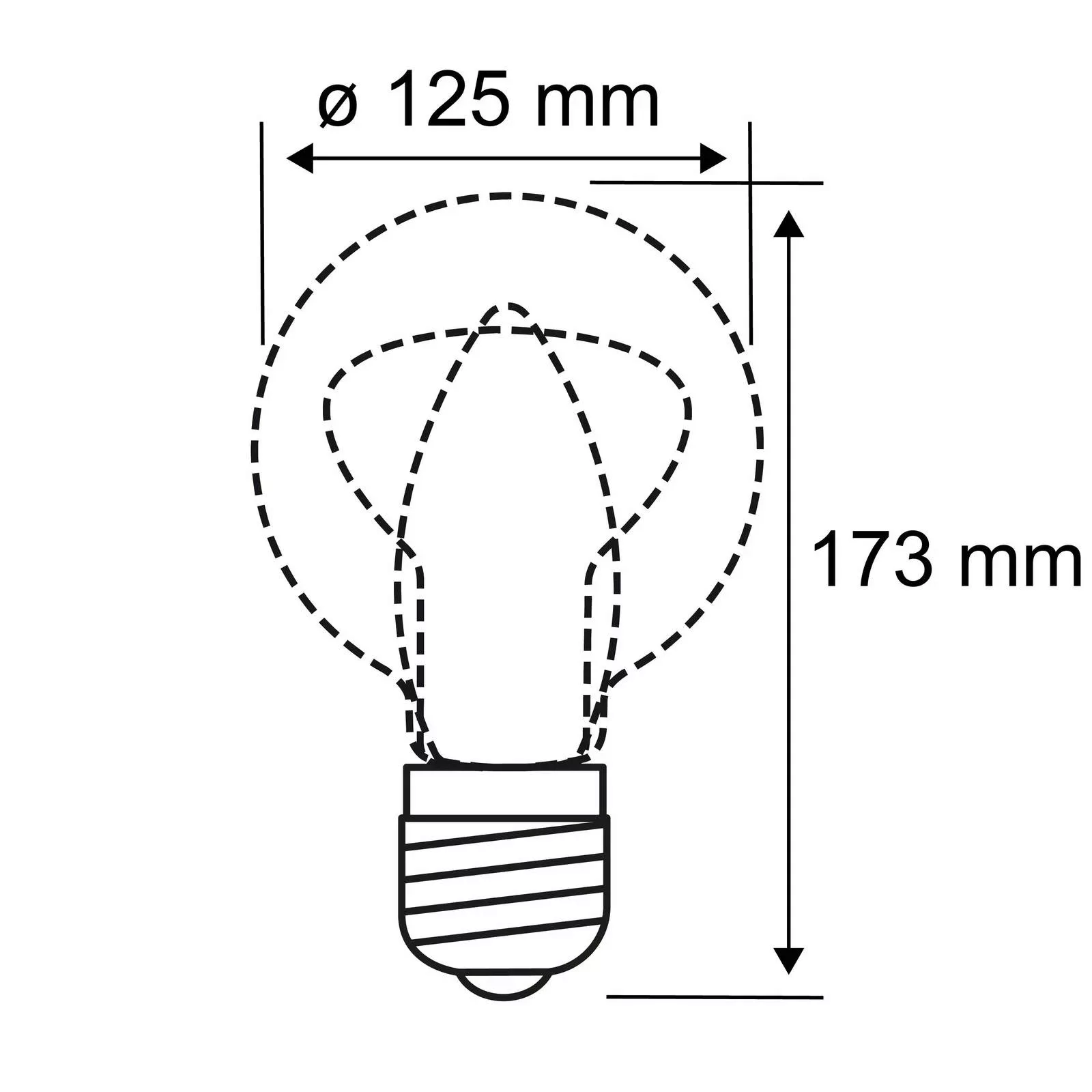 LED-Globelampe E27 9W G125 Fil 2.700K opal dimmbar günstig online kaufen