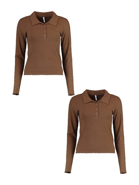 HaILY’S Blusenshirt Shirt 2er-Set lässiges Langarm Poloshirt (2-tlg) 7034 i günstig online kaufen