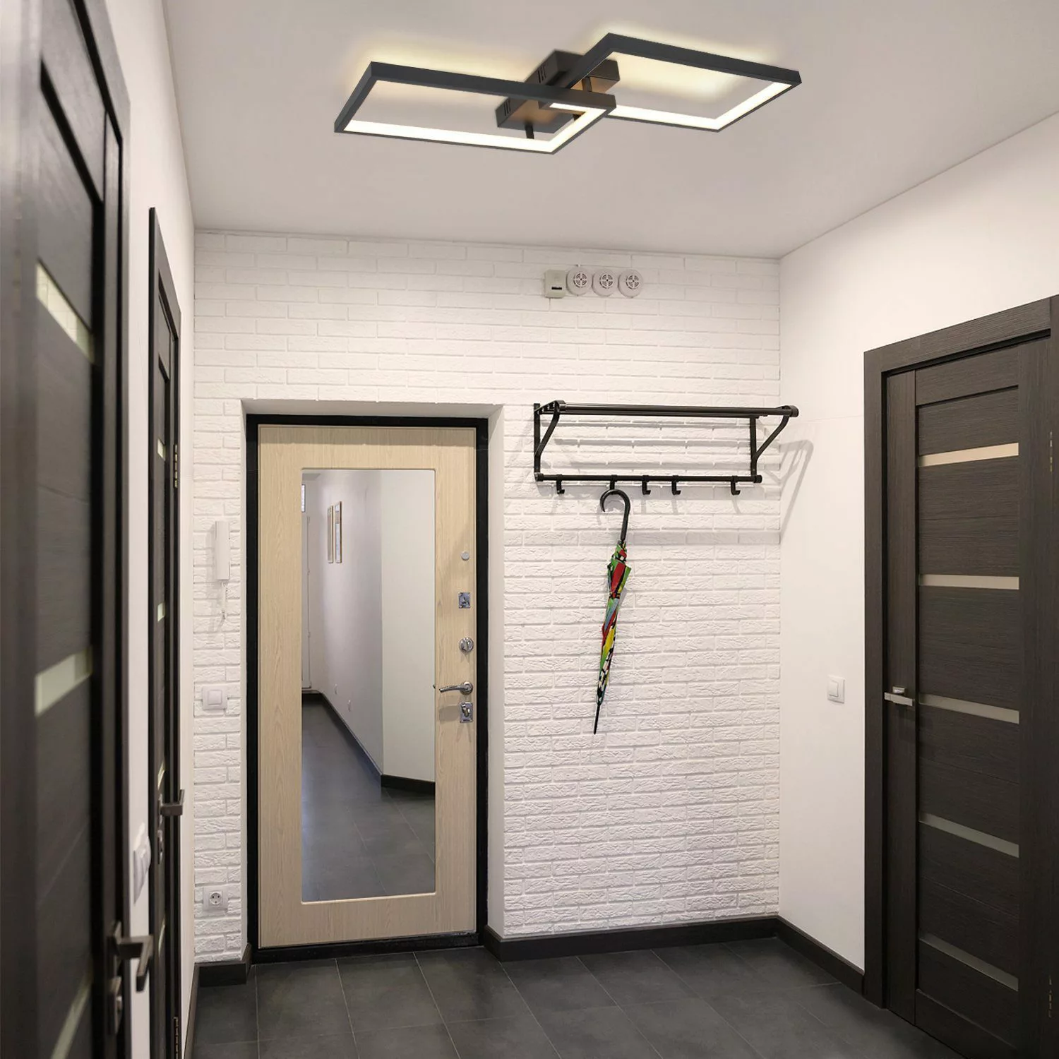Nettlife LED Deckenleuchte Schwarz Deckenlampe 40W günstig online kaufen
