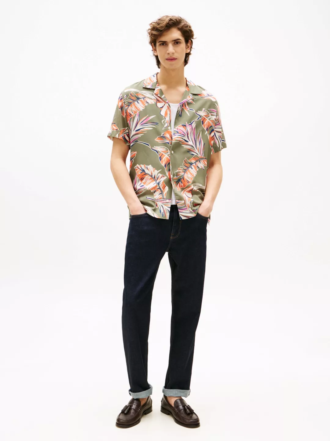 Tommy Hilfiger Kurzarmhemd "LIGHTWEIGHT LEAF AOP SS SHIRT", modischer Blätt günstig online kaufen