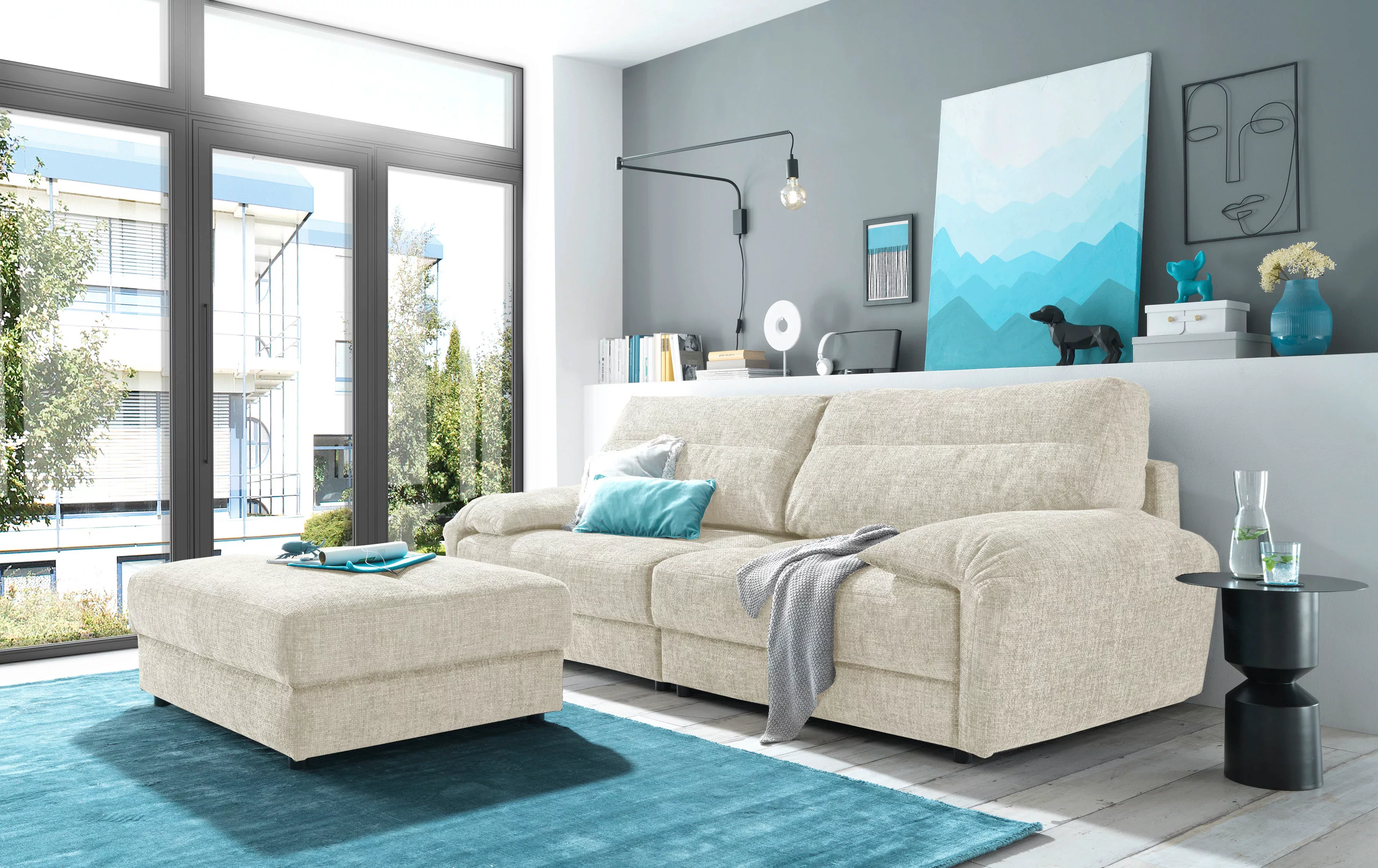 ED EXCITING DESIGN Ecksofa Princeton, mit oder ohne Hocker bestellbar günstig online kaufen