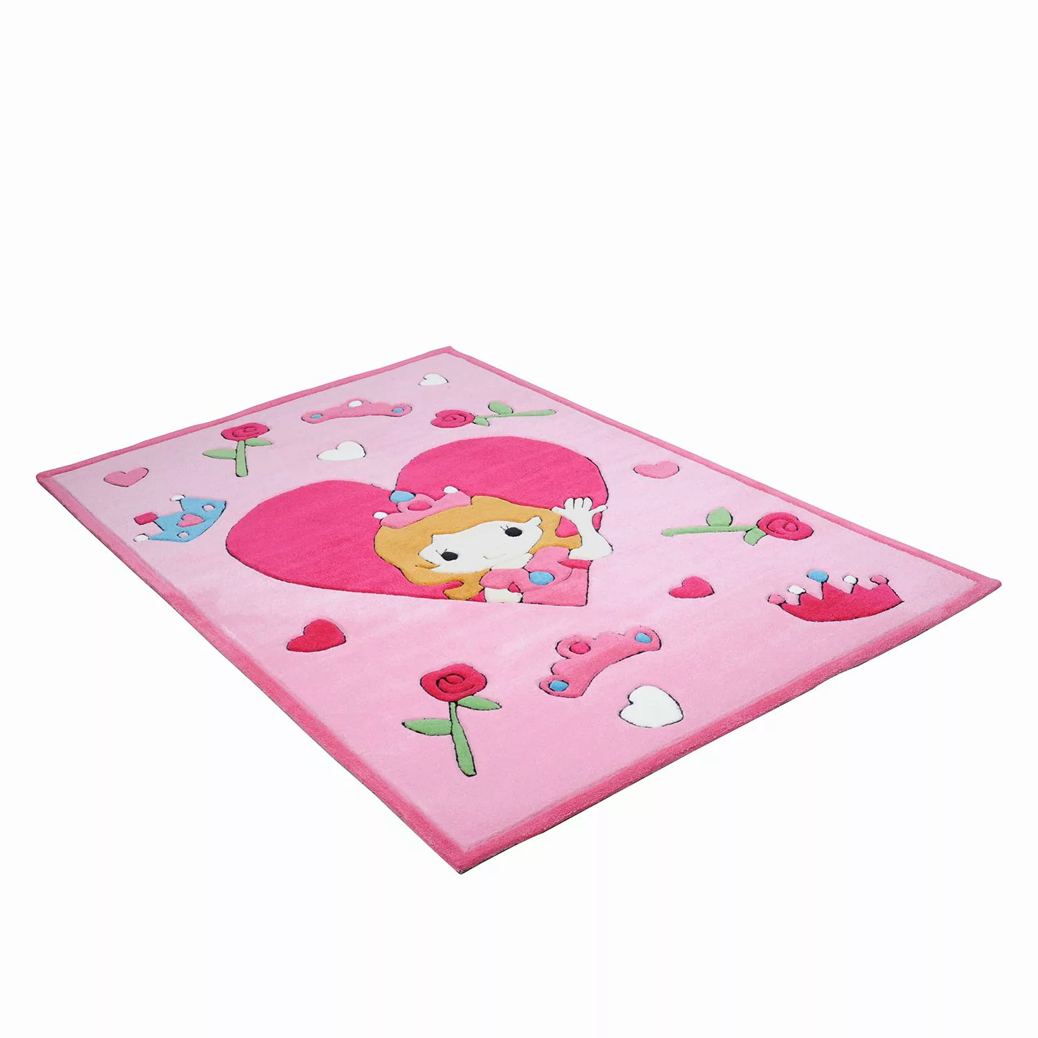 home24 THEKO die markenteppiche Kinderteppich Little Princess Pink mit Moti günstig online kaufen
