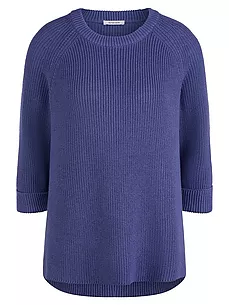 Long-Pullover aus 100% SUPIMA®-­Baumwolle Peter Hahn blau günstig online kaufen