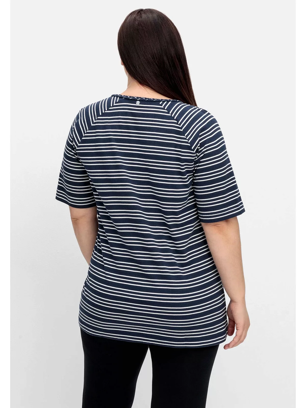 Sheego T-Shirt "Große Größen", mit geflochtenem Dekoband günstig online kaufen