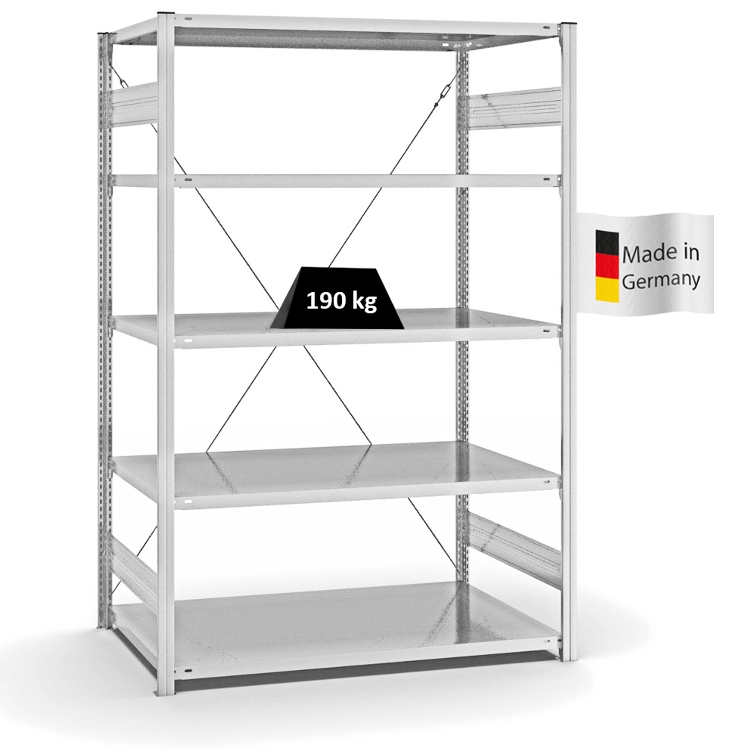 PROREGAL Fachbodenregal Stecksystem T-Profil Light-Duty Grundregal HxBxT 20 günstig online kaufen