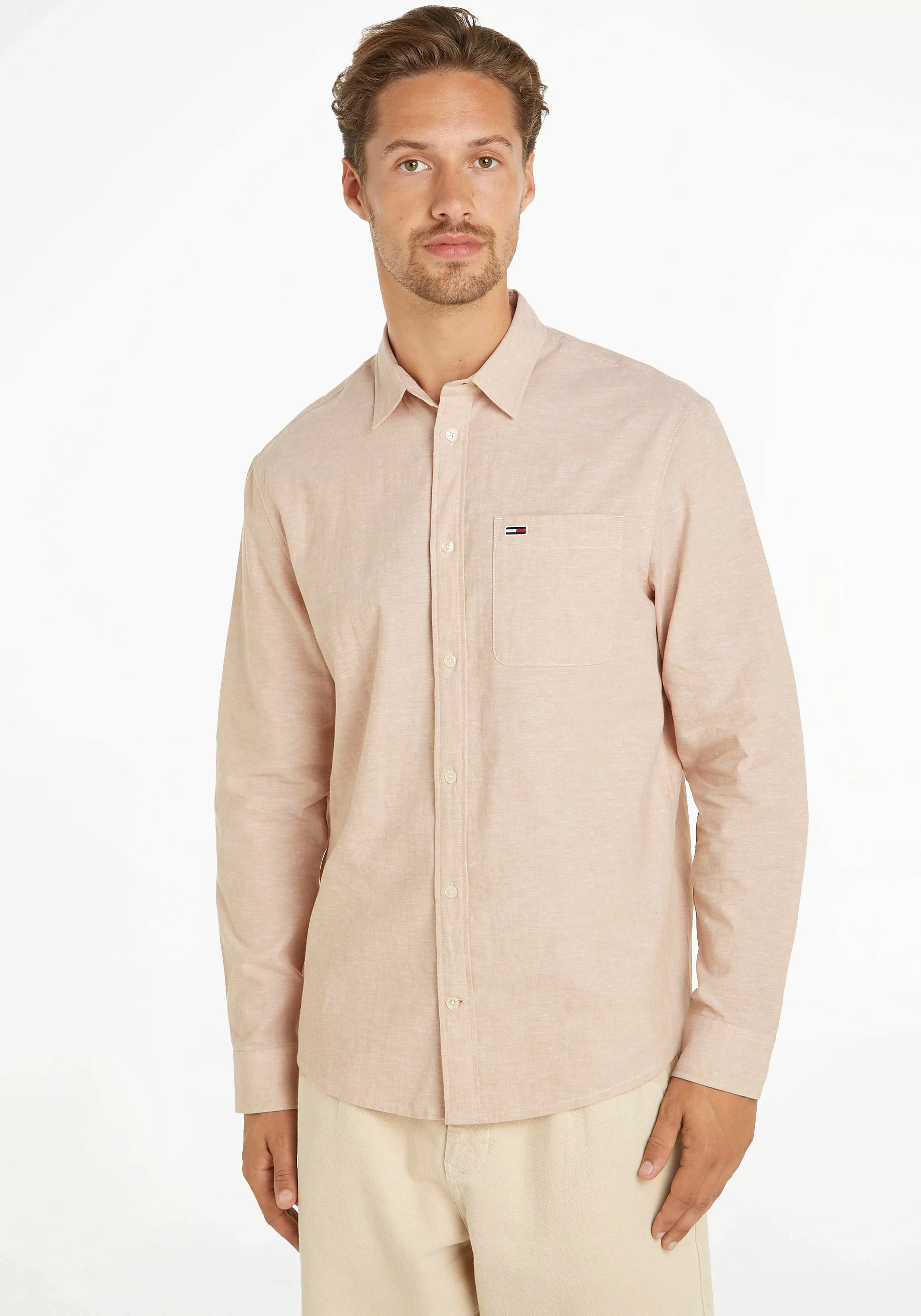 Tommy Jeans Langarmhemd "TJM REG LINEN BLEND SHIRT" günstig online kaufen