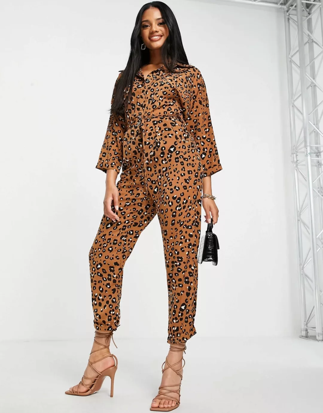 AX Paris – Legerer Jumpsuit mit Tiermuster-Mehrfarbig günstig online kaufen