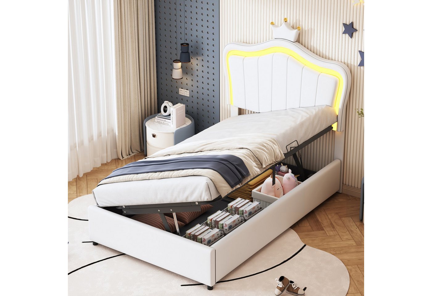 BlingBin Polsterbett Bett Kinderbett Polsterbet Gästebett (1er Set, 1-tlg., günstig online kaufen