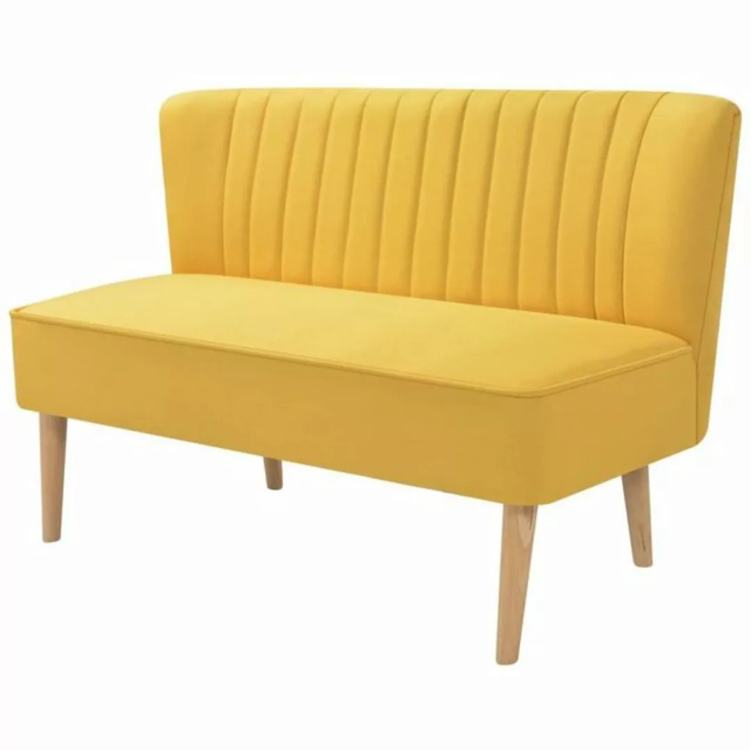 furnicato Sofa Stoff 117 x 55,5 x 77 cm Gelb günstig online kaufen