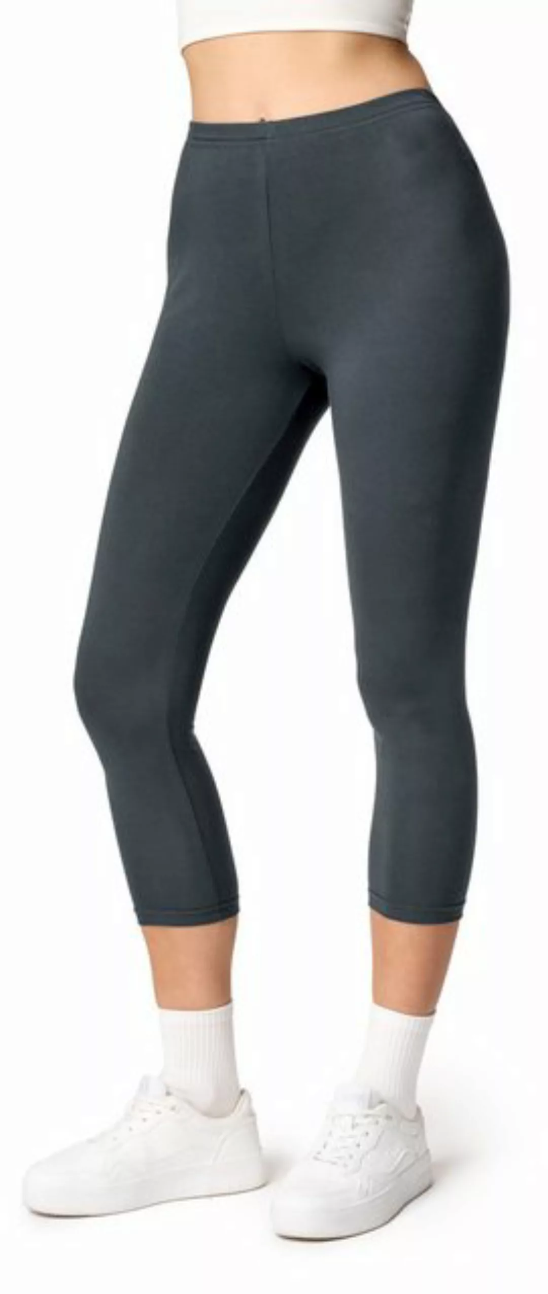 Ladeheid Leggings Damen 3/4 Capri Hose aus Baumwolle LA40-132 (1-tlg) elast günstig online kaufen