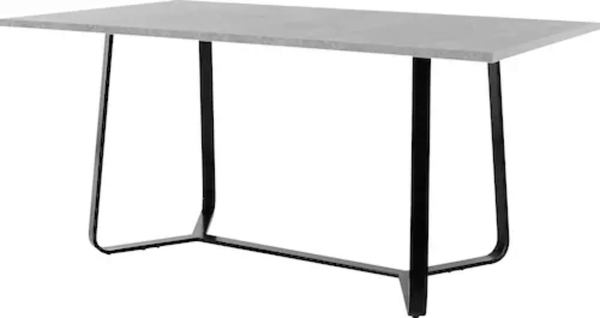 Tisch TALEA Eiche Nachbildung schwarz pulverbeschichtet B/H/T: ca. 160x76x9 günstig online kaufen