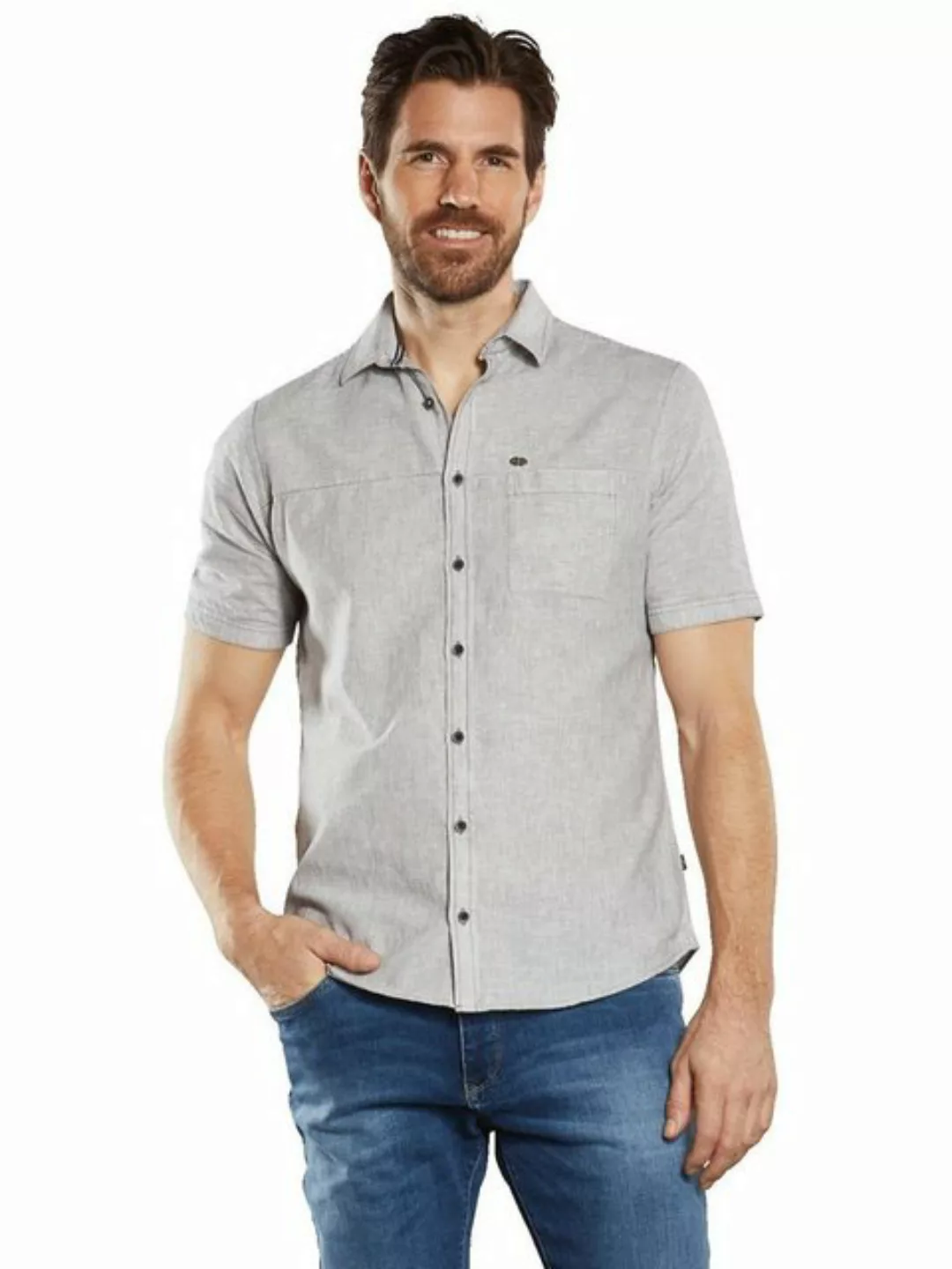 Engbers Kurzarmhemd Kurzarm-Hemd mit Leinenanteil günstig online kaufen