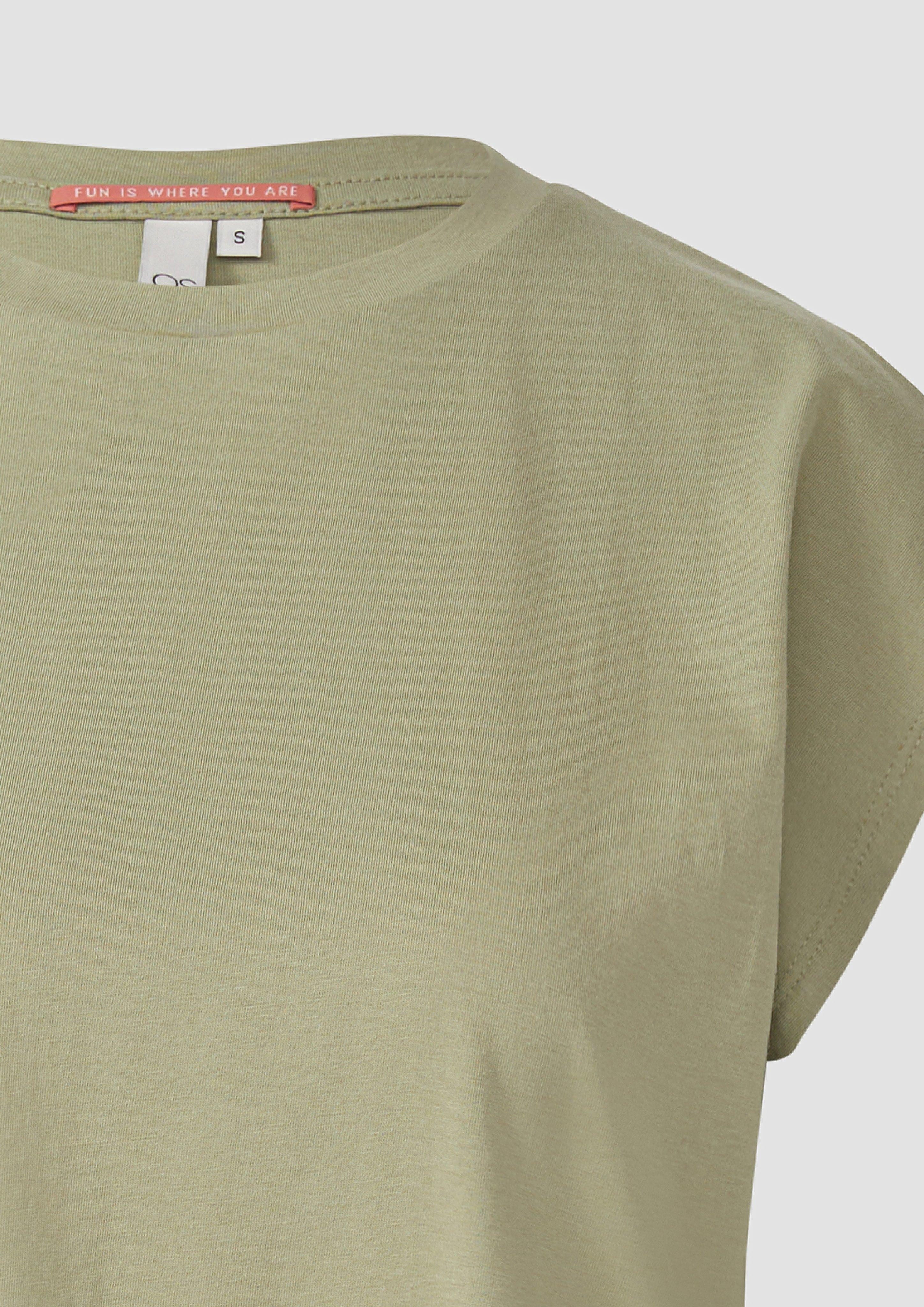 QS Kurzarmshirt T-Shirt mit leicht überschnittenen günstig online kaufen