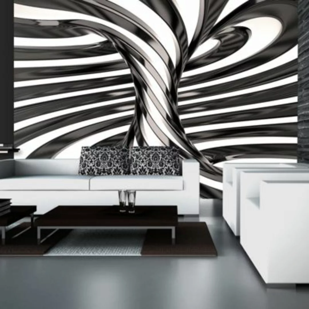 artgeist Fototapete Black and white swirl schwarz/weiß Gr. 200 x 140 günstig online kaufen