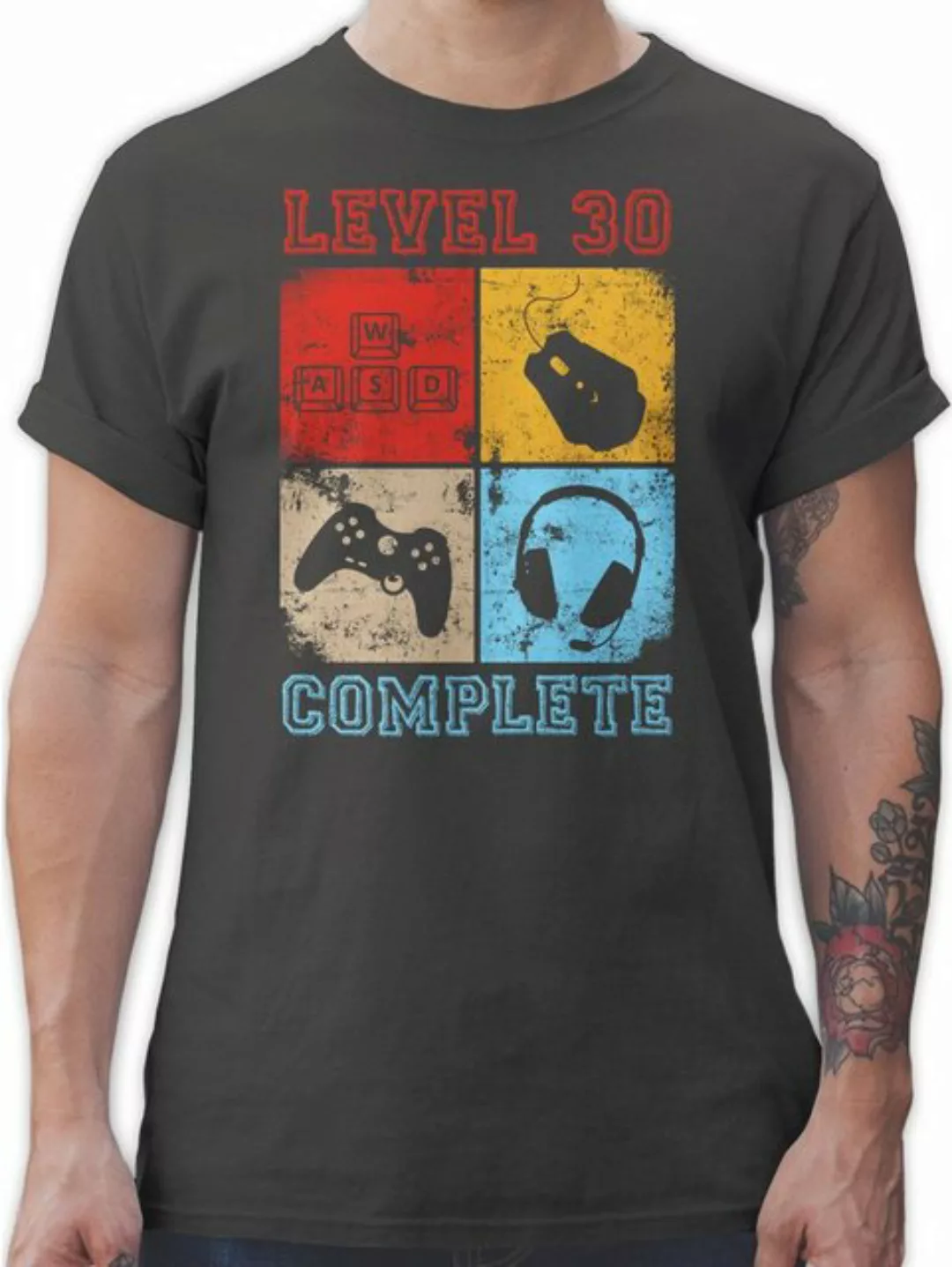 Shirtracer T-Shirt Level 30 Complete Completed 30. Geburtstag günstig online kaufen