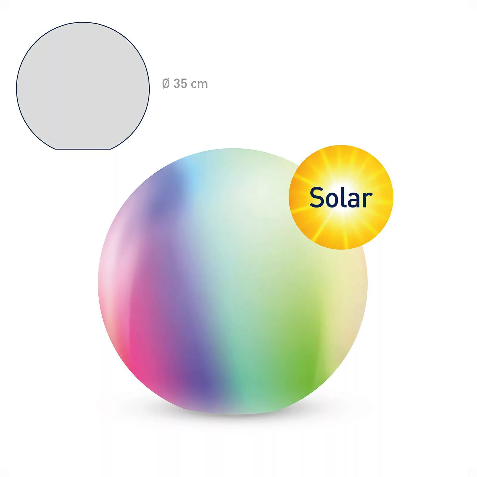 tint Calluna Solar LED-Kugel, CCT, RGB, Ø 35 cm günstig online kaufen