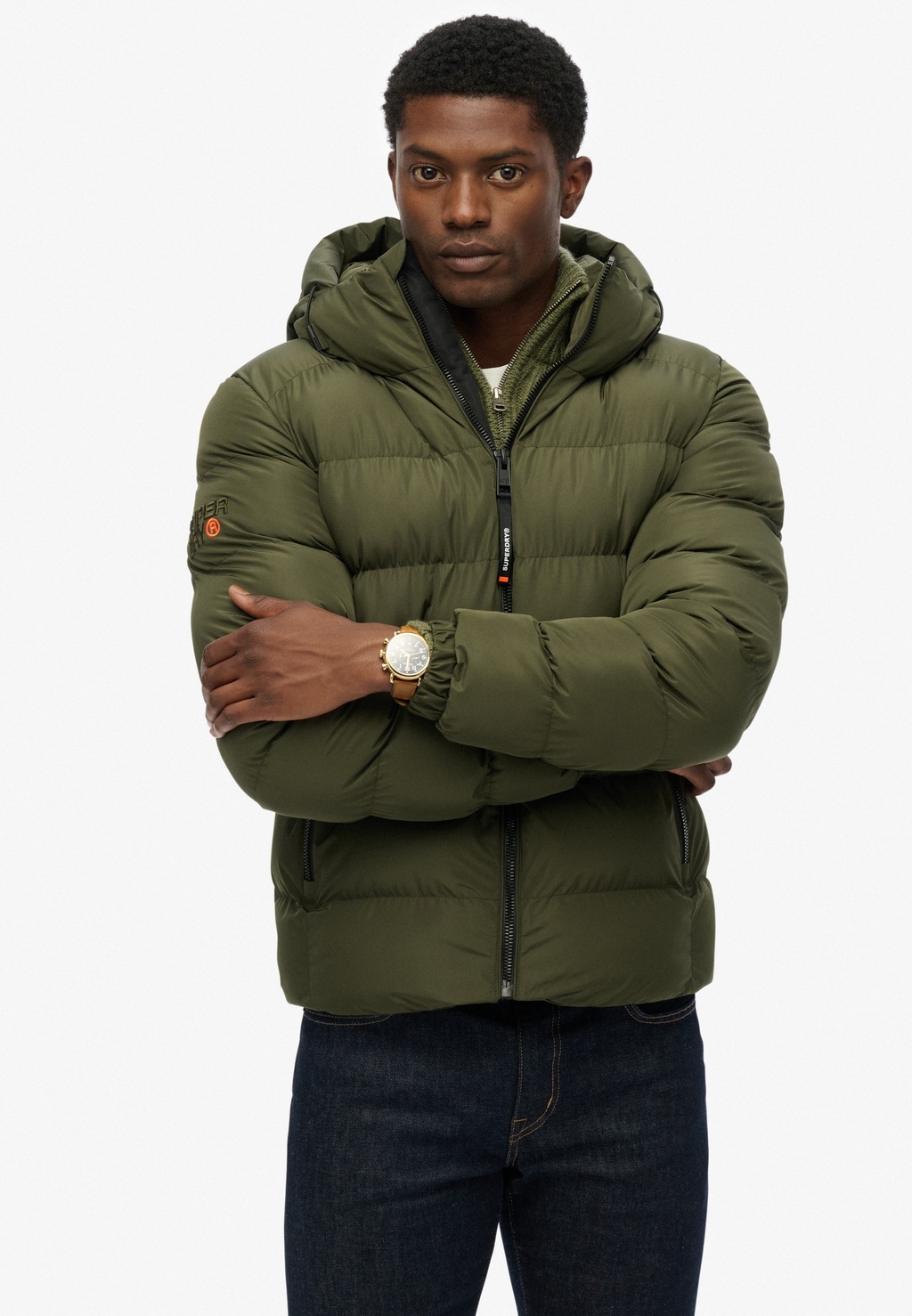 Superdry Steppjacke "HOODED SPORTS PUFFER JACKET", mit Kapuze günstig online kaufen