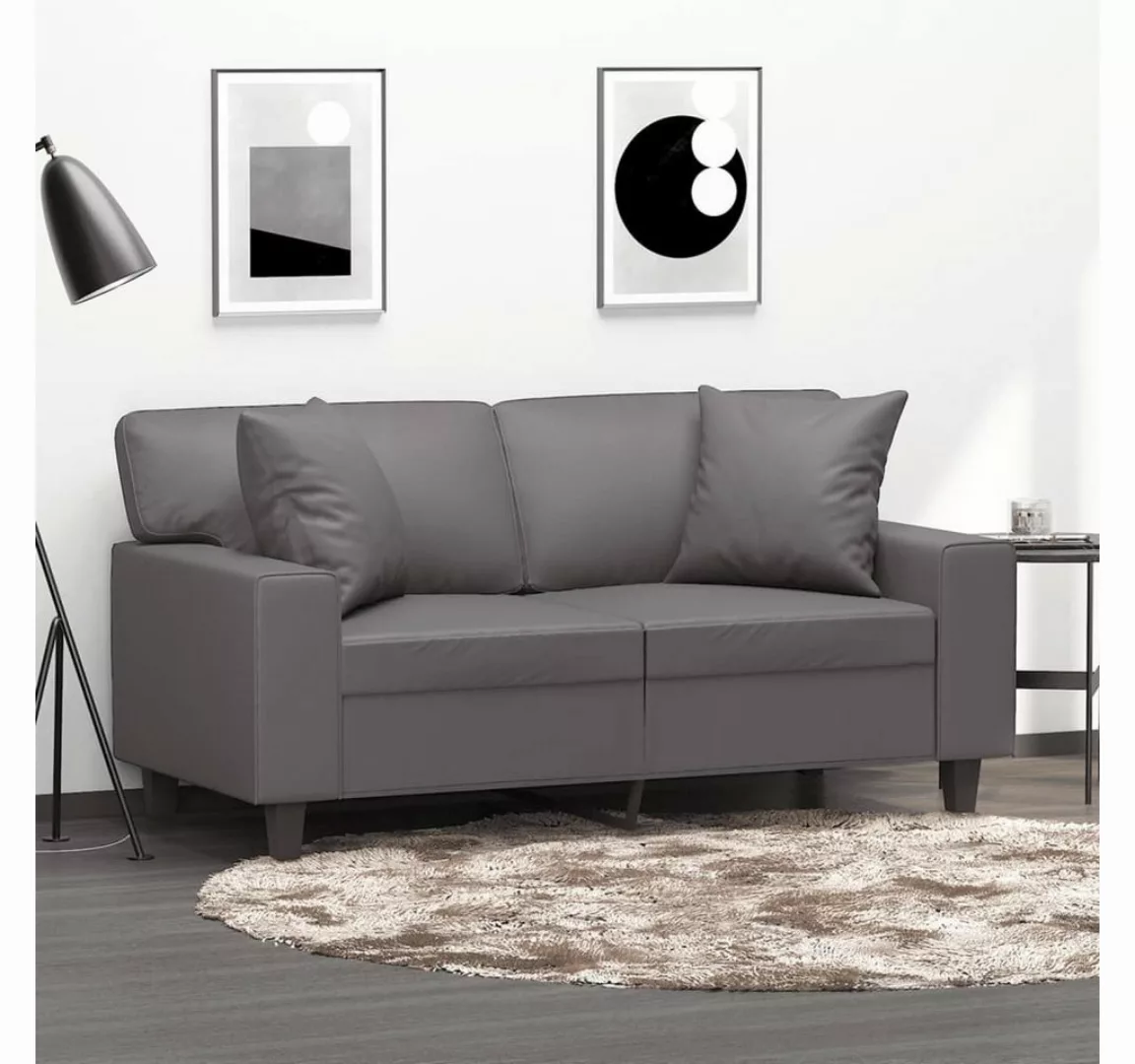 vidaXL Sofa Sofa mit Zierkissen Kunstleder, 120 cm, 2-Sitzer günstig online kaufen