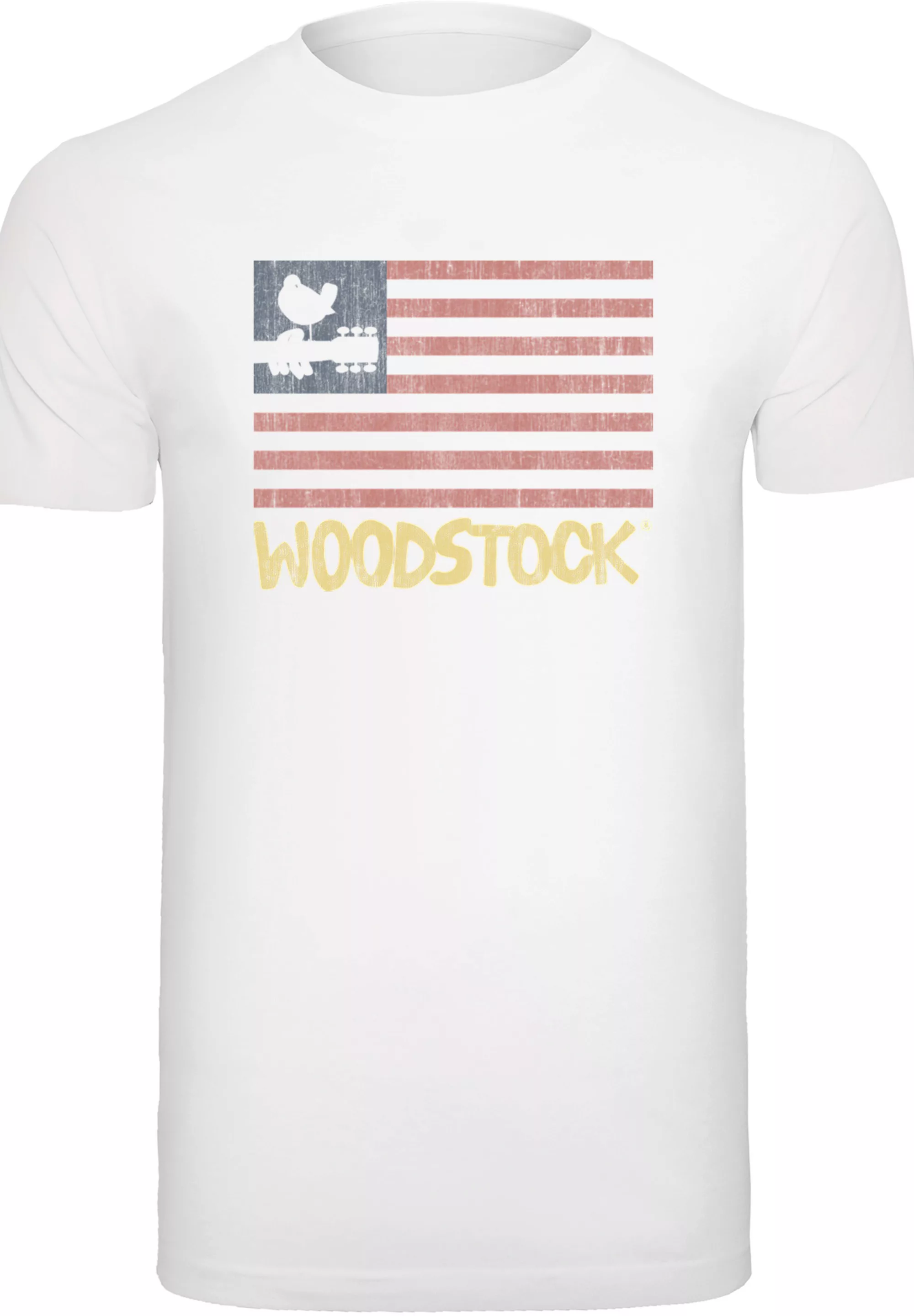 F4NT4STIC T-Shirt "Woodstock USA Flag", Herren,Premium Merch,Regular-Fit,Ba günstig online kaufen