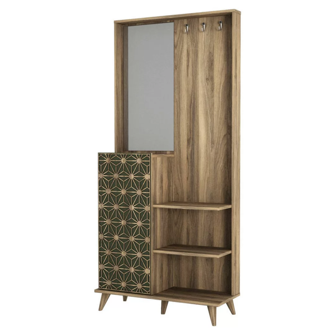 Garderobe Tress walnuss Nachbildung B/H/T: ca. 89x192x35 cm günstig online kaufen