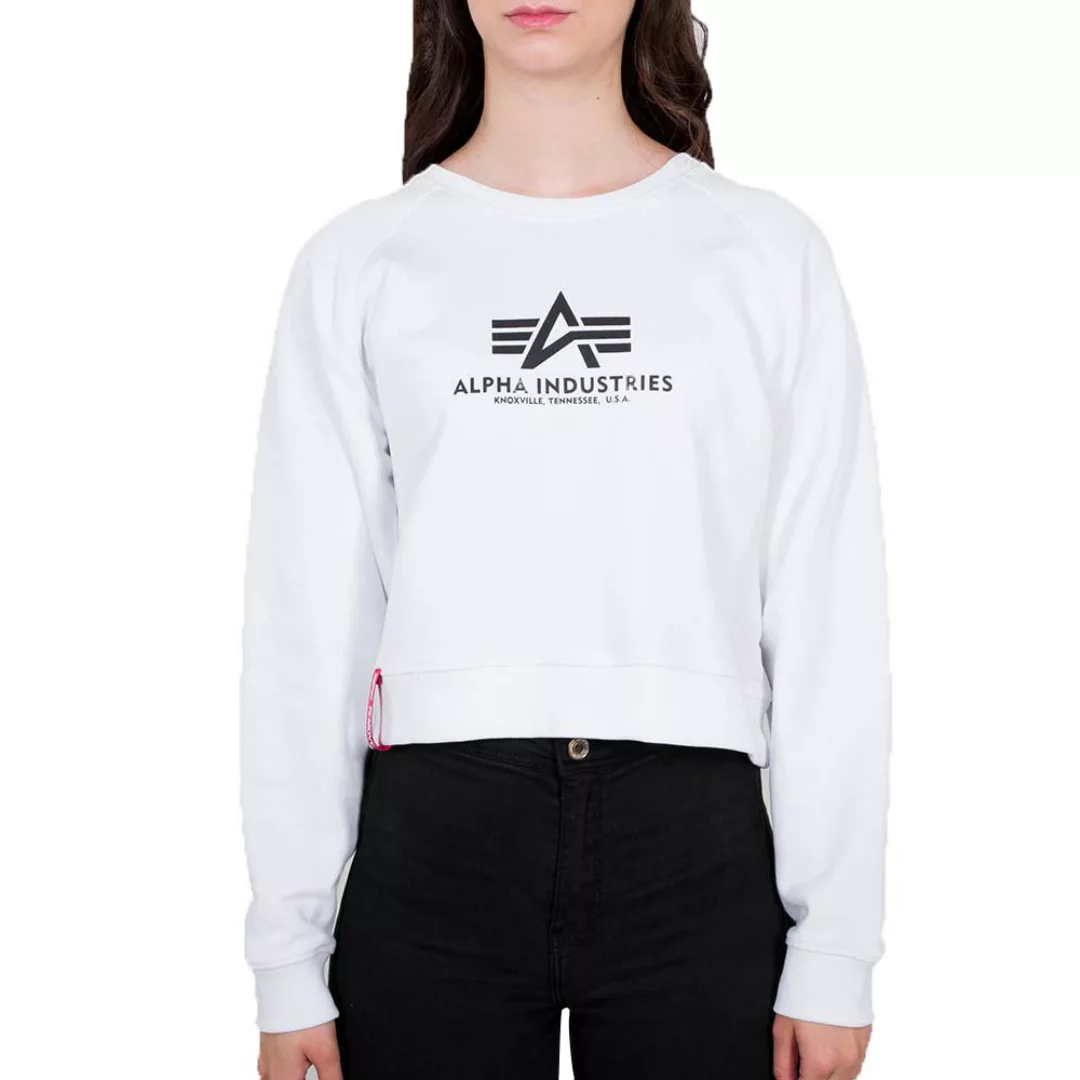 Alpha Industries Basic Boxy Pullover XS White günstig online kaufen