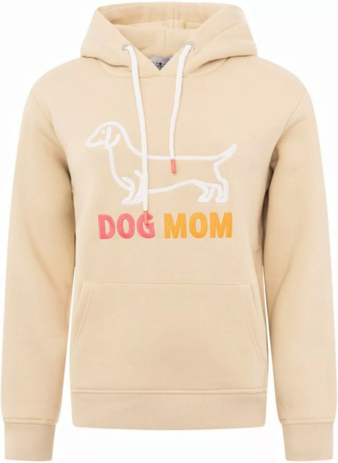 Zwillingsherz Hoodie "Dog Mom" mit Kapuze, Hundemotiv und Fronttaschen günstig online kaufen