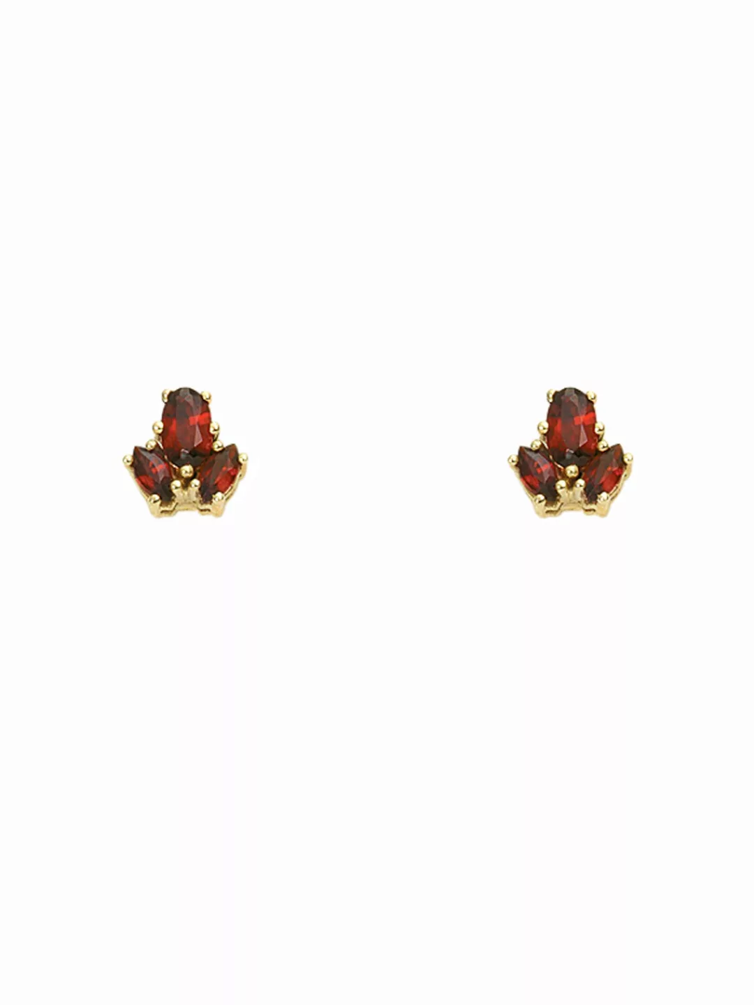 Adelia´s Paar Ohrhänger "1 Paar 333 Gold Ohrringe / Ohrstecker mit Granat", günstig online kaufen
