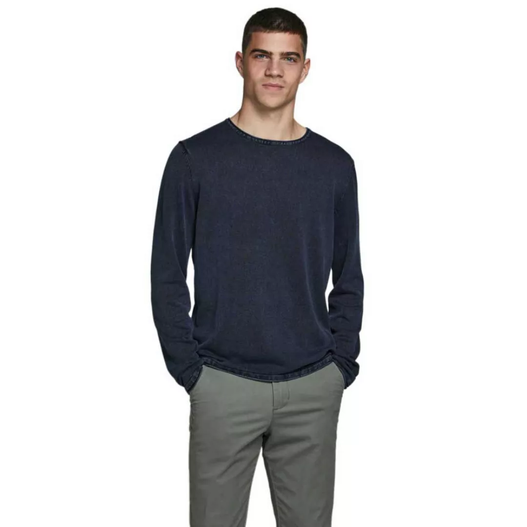 Jack & Jones Leo Knit Crew Neck Pullover L Navy Blazer günstig online kaufen