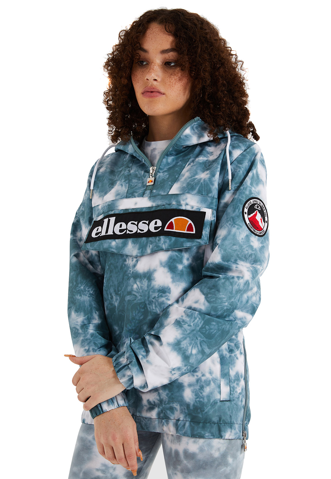 Ellesse Damen Jacke MONTEZ OH JACKET Tie Dye Grün Weiß günstig online kaufen