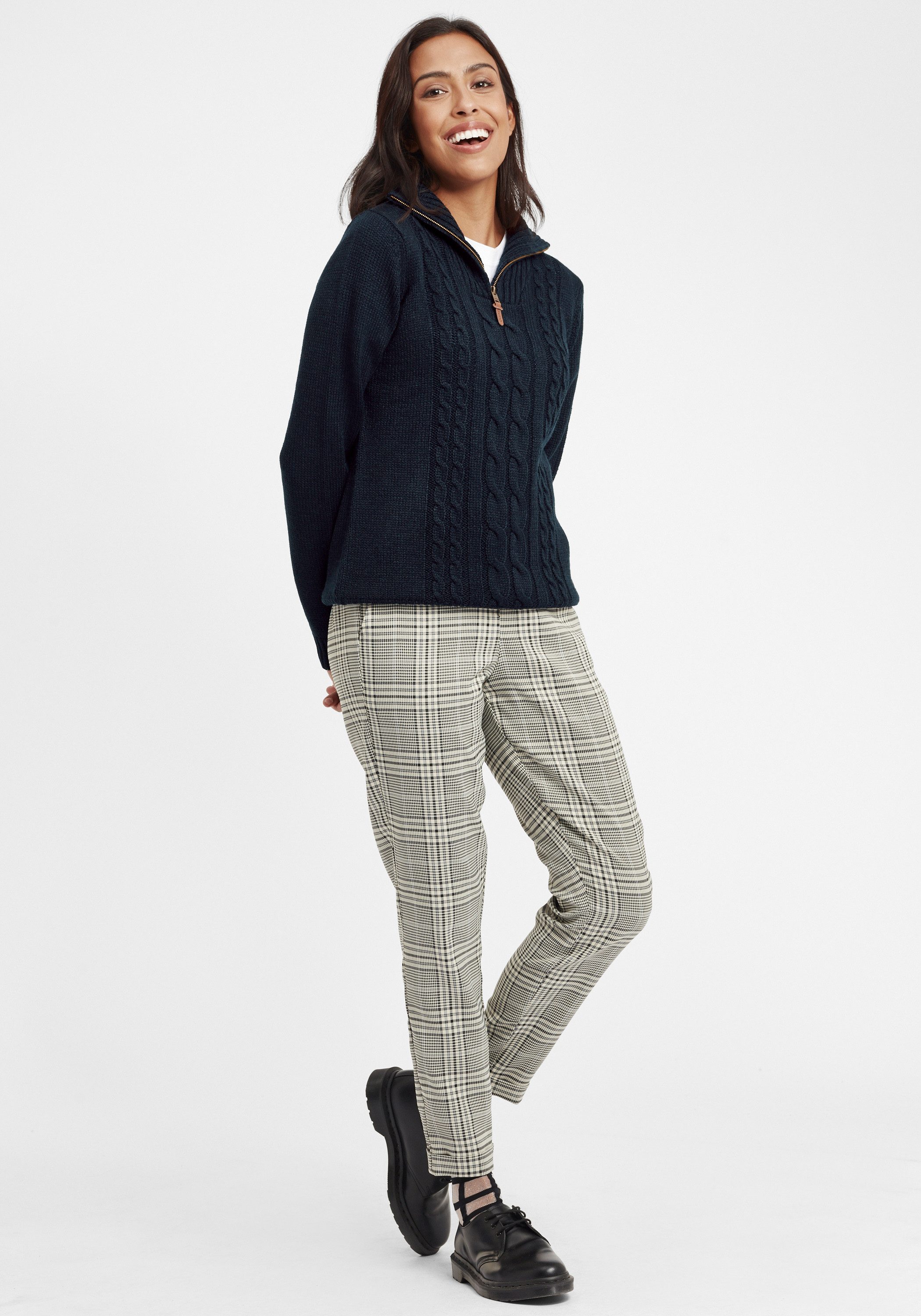 OXMO Strickpullover OXCarry Strickpulli mit Stehkragen günstig online kaufen