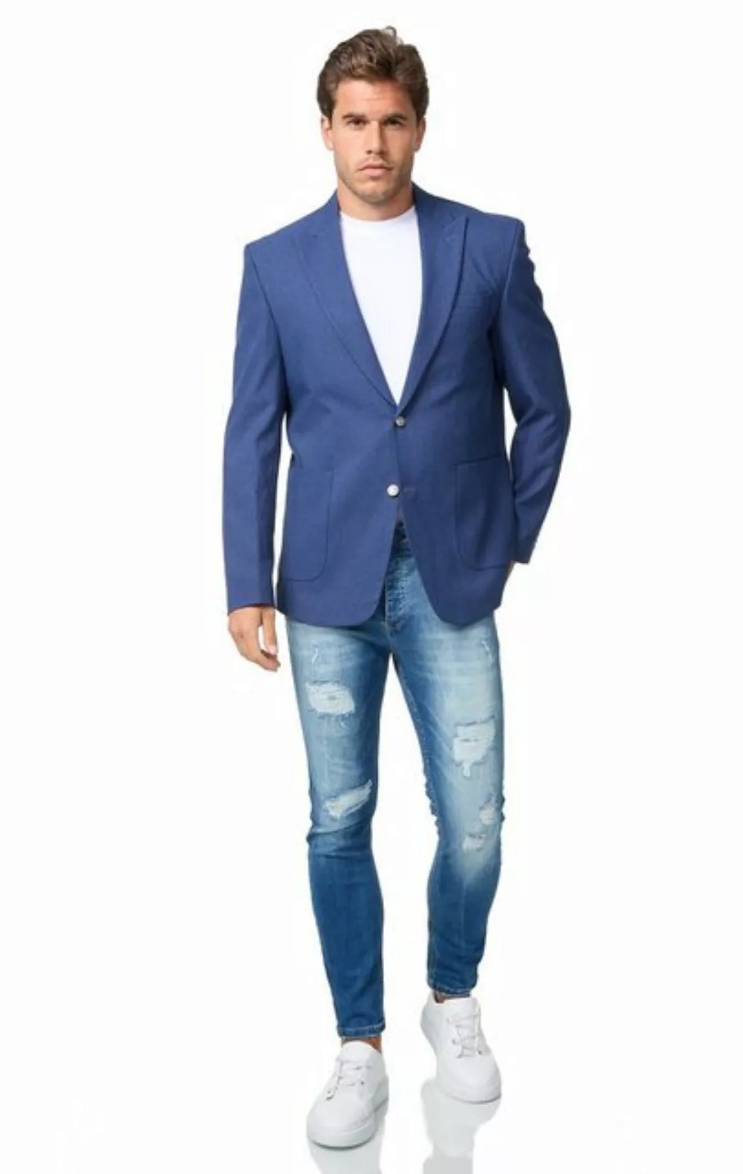 Denim Distriqt Sakko Sportliches Herren Sakko für den modischen Mann Blau 4 günstig online kaufen