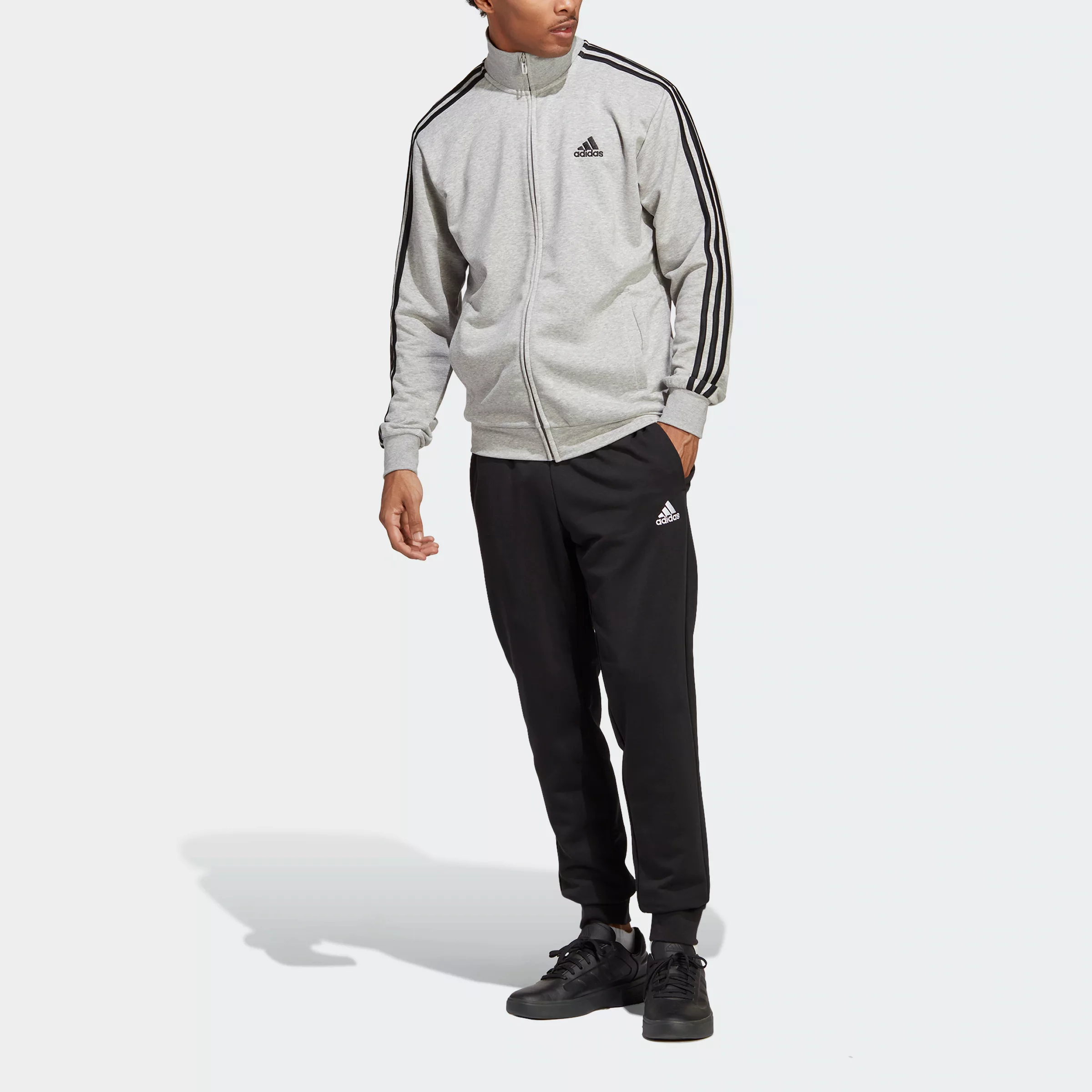 adidas Sportswear Trainingsanzug "BASIC 3-STREIFEN FRENCH TERRY", (2 tlg.) günstig online kaufen