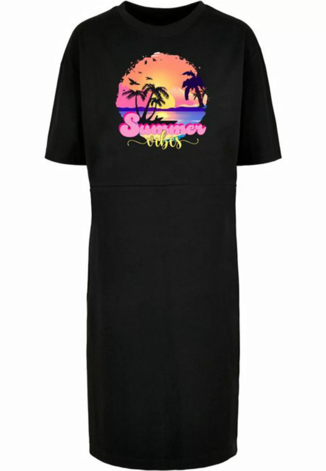 Merchcode Stillkleid "Damen Ladies Summer Vibes Sunset Oversized Slit Tee D günstig online kaufen