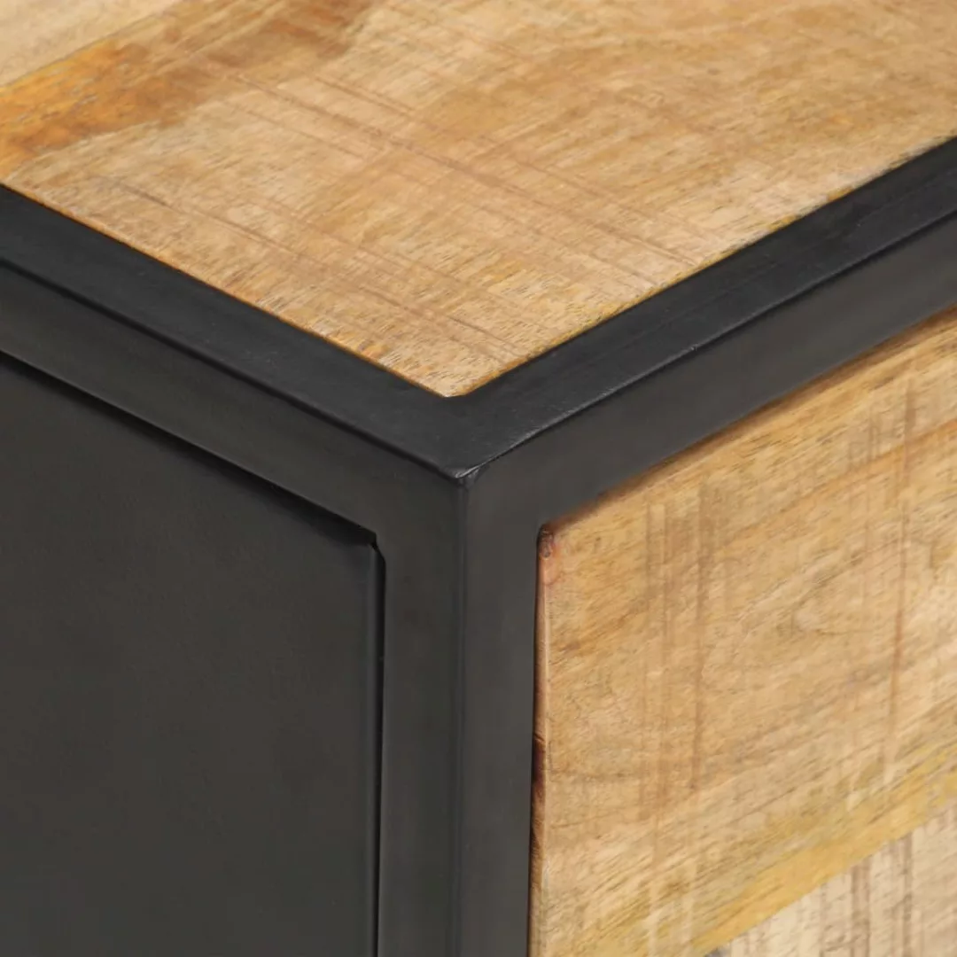 Nachttisch Mit Geschnitzter Tür 40x30x50 Cm Raues Mangoholz günstig online kaufen