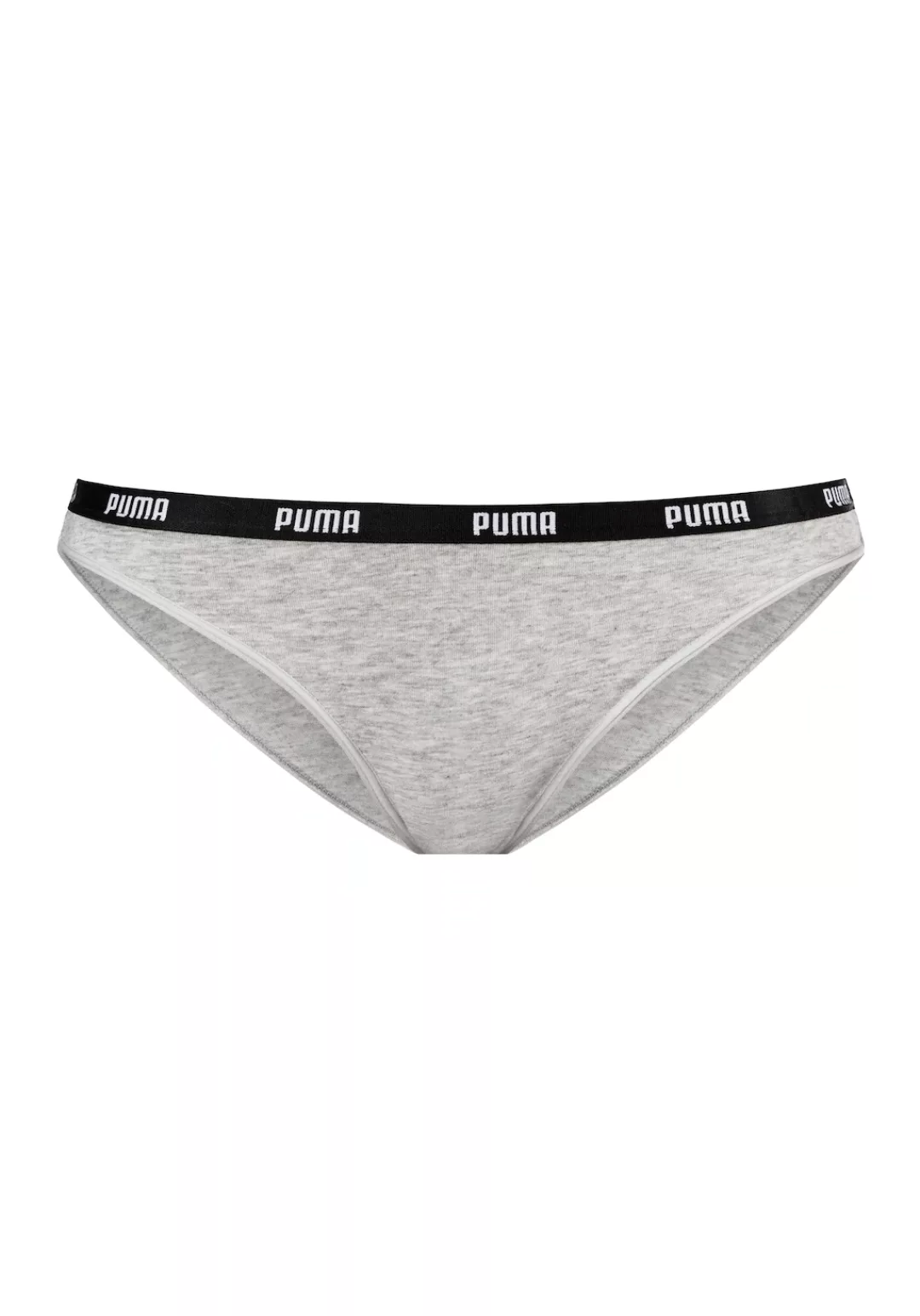 PUMA Bikinislip "Iconic", (Packung, 2 St.), mit schmalem Logo-Webbündchen günstig online kaufen