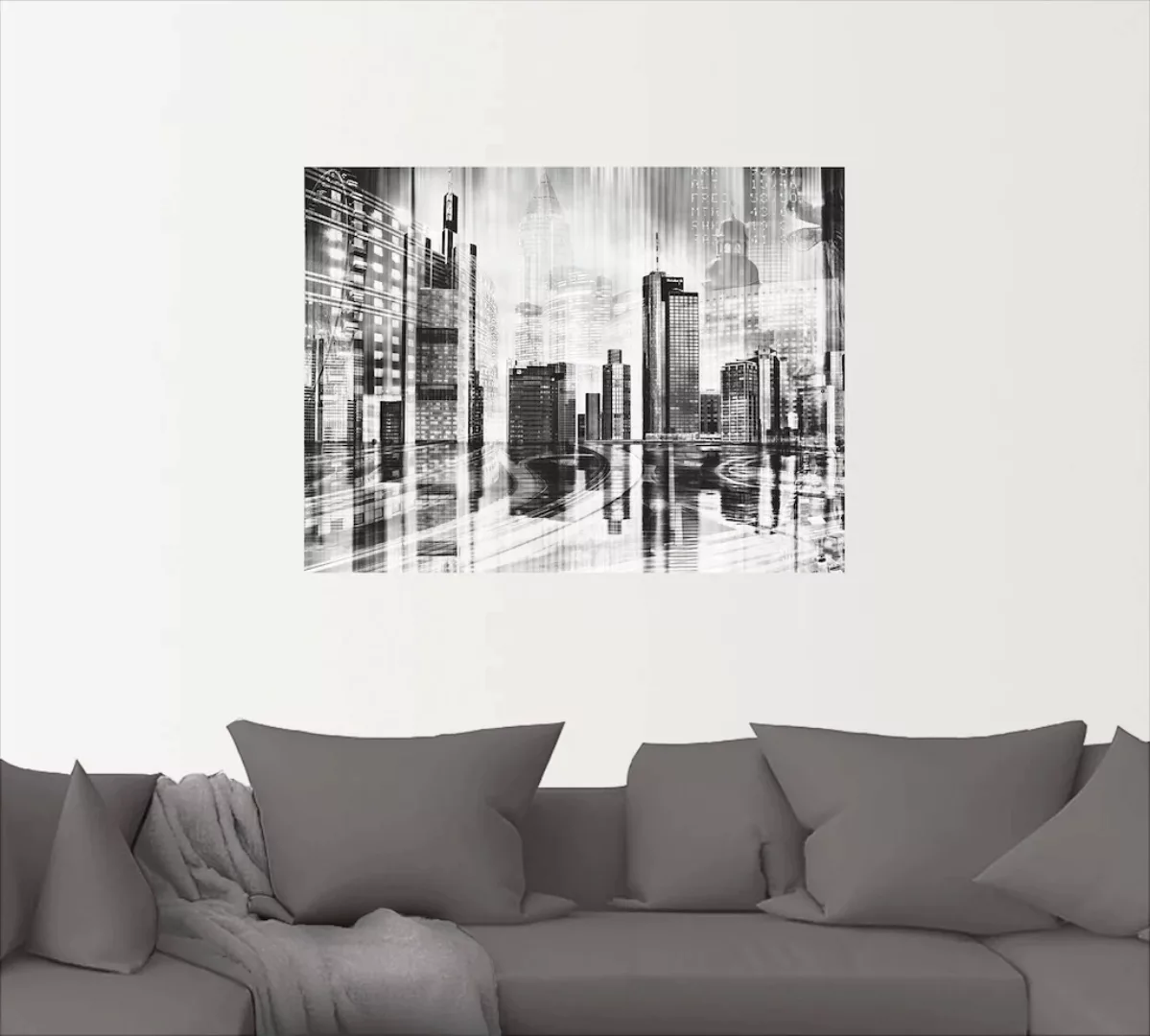 Artland Wandbild "Frankfurt Skyline Collage 01", Deutschland, (1 St.), als günstig online kaufen