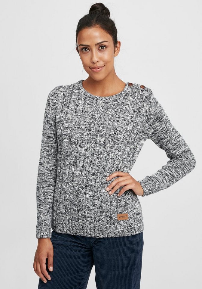 OXMO Strickpullover OXPhia Strickpulli mit Zopfstrickmuster günstig online kaufen