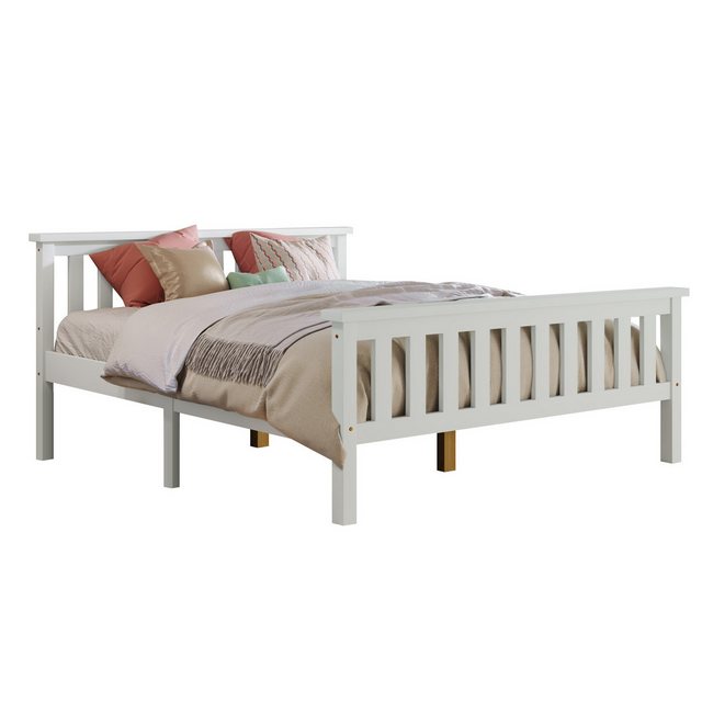 MODFU Holzbett Massivholzbett Doppelbett Einzelbett Holz Bett Kinderbett Ju günstig online kaufen