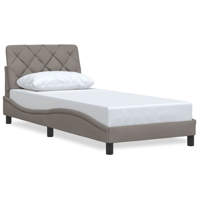 vidaXL Bett, Bettgestell ohne Matratze Taupe 80x200 cm Stoff günstig online kaufen