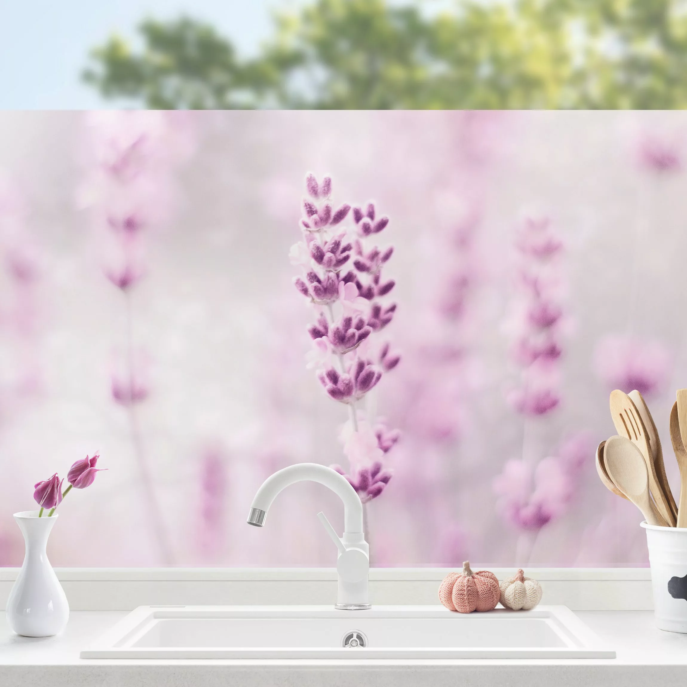 Fensterfolie Zartvioletter Lavendel günstig online kaufen