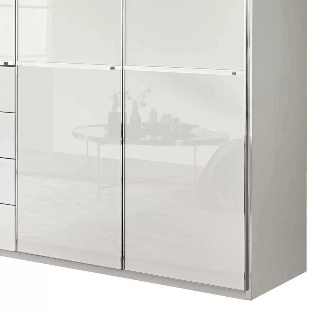 Kleiderschrank Schlafzimmerschrank mit Drehtüren Front glasbeschichtet günstig online kaufen