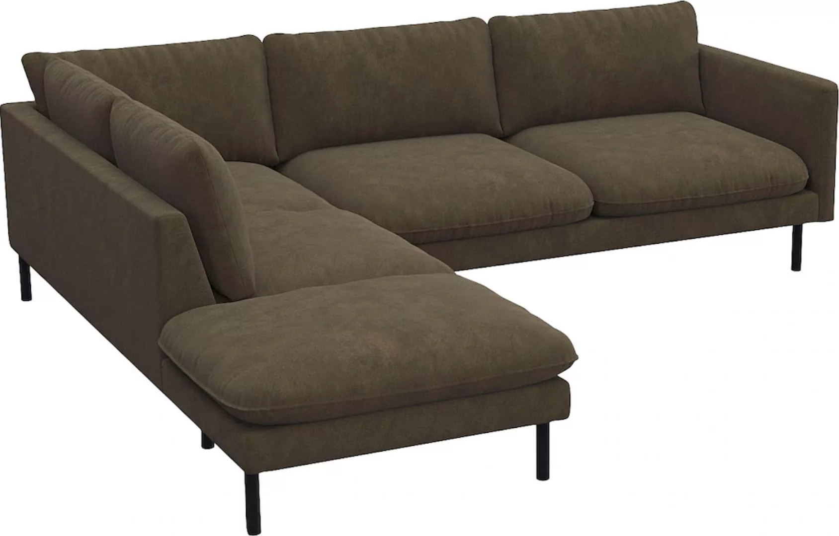 FLEXLUX Ecksofa »Bolzano«, Sitzaufbau mit Kaltschaum & Stahl-Wellen, loose günstig online kaufen