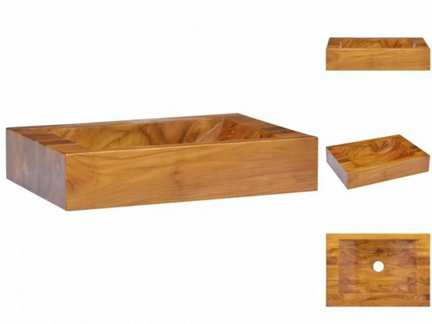 vidaXL Waschbeckenschrank Waschbecken Massivholz Teak 50x35x10 cm günstig online kaufen