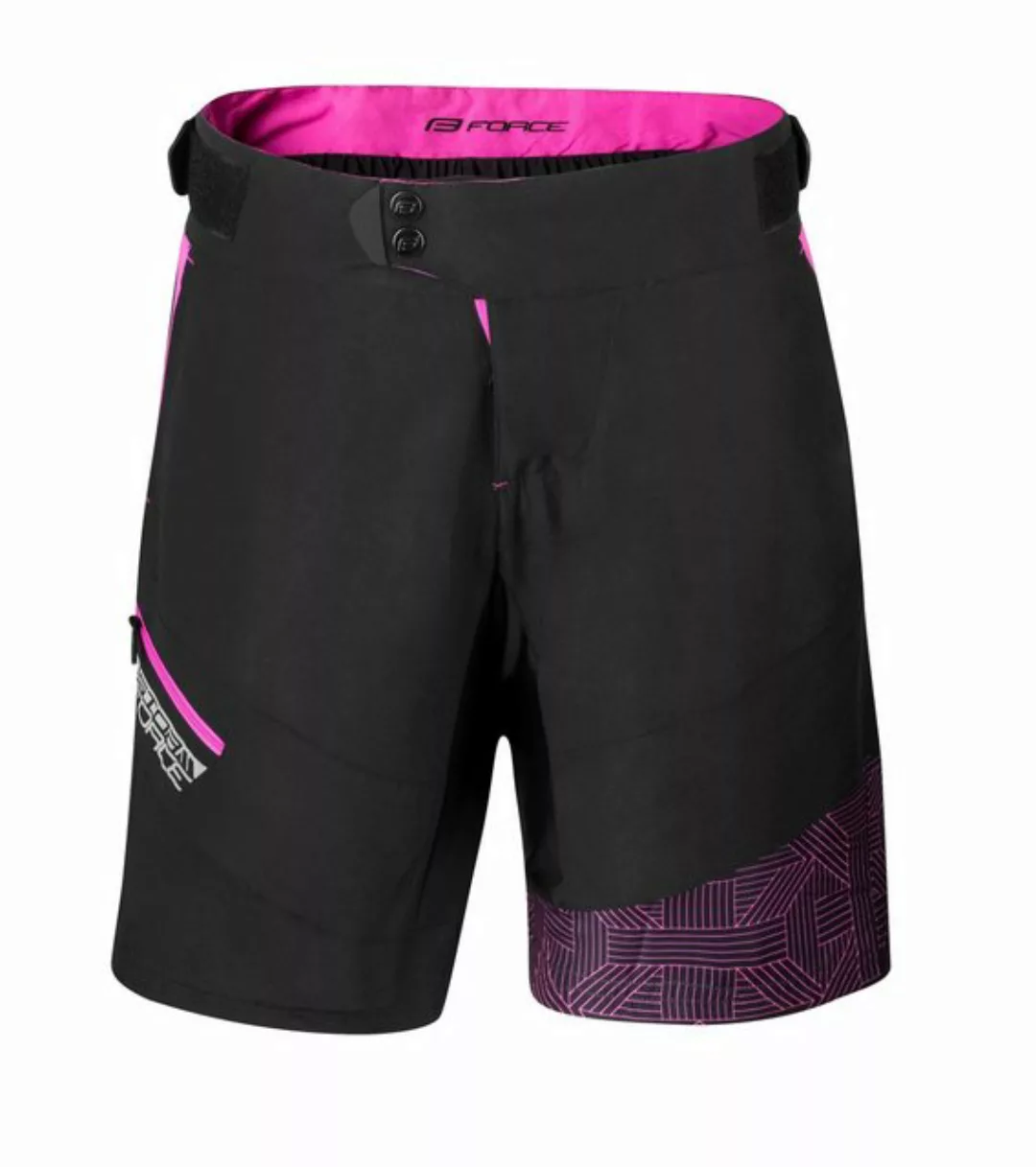 FORCE Fahrradhose FORCE Shorts STORM pink-schwarz günstig online kaufen