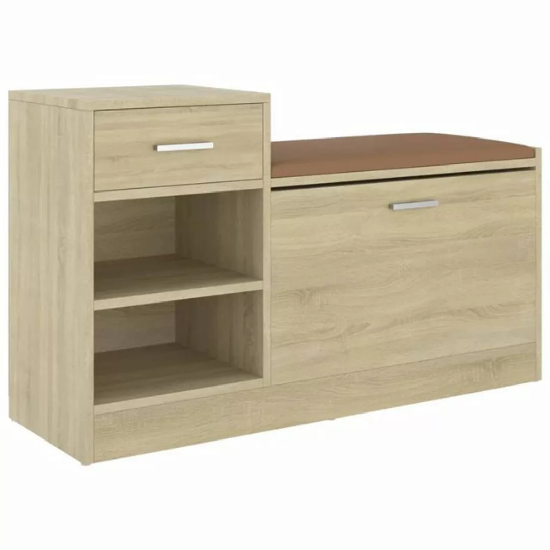 furnicato Schuhschrank Schuhbank Sonoma-Eiche 94,5x31x57 cm Holzwerkstoff günstig online kaufen