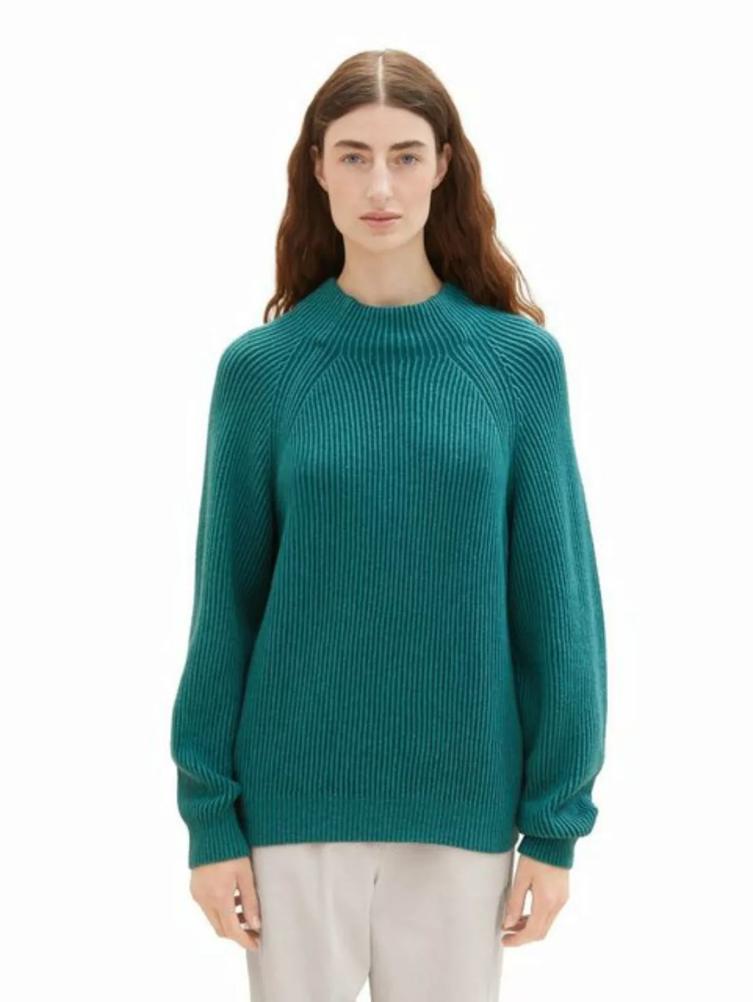 TOM TAILOR Strickpullover Strickpullover Basic Rundhals Stretch Sweater Fla günstig online kaufen