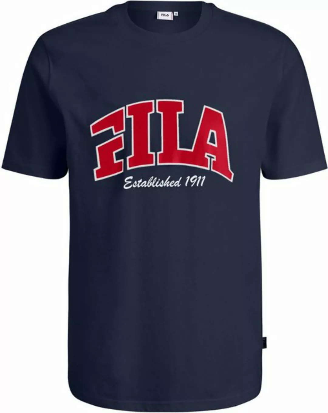 Fila T-Shirt Herren Kurzarm T-Shirt - Rot, Regular Fit mit günstig online kaufen