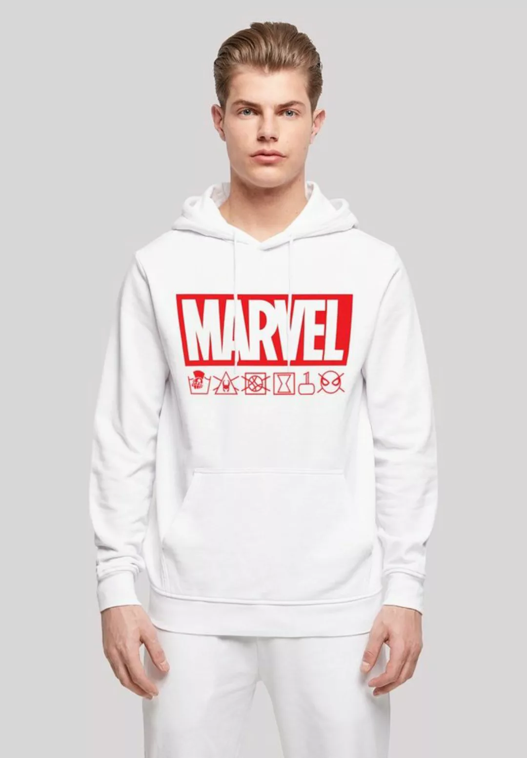 F4NT4STIC Kapuzenpullover Marvel Logo washed Care Waschanleitung Print günstig online kaufen