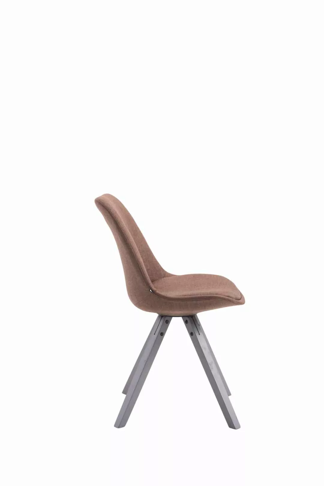 Esszimmerstuhl Toulouse Stoff Square Grau Braun günstig online kaufen