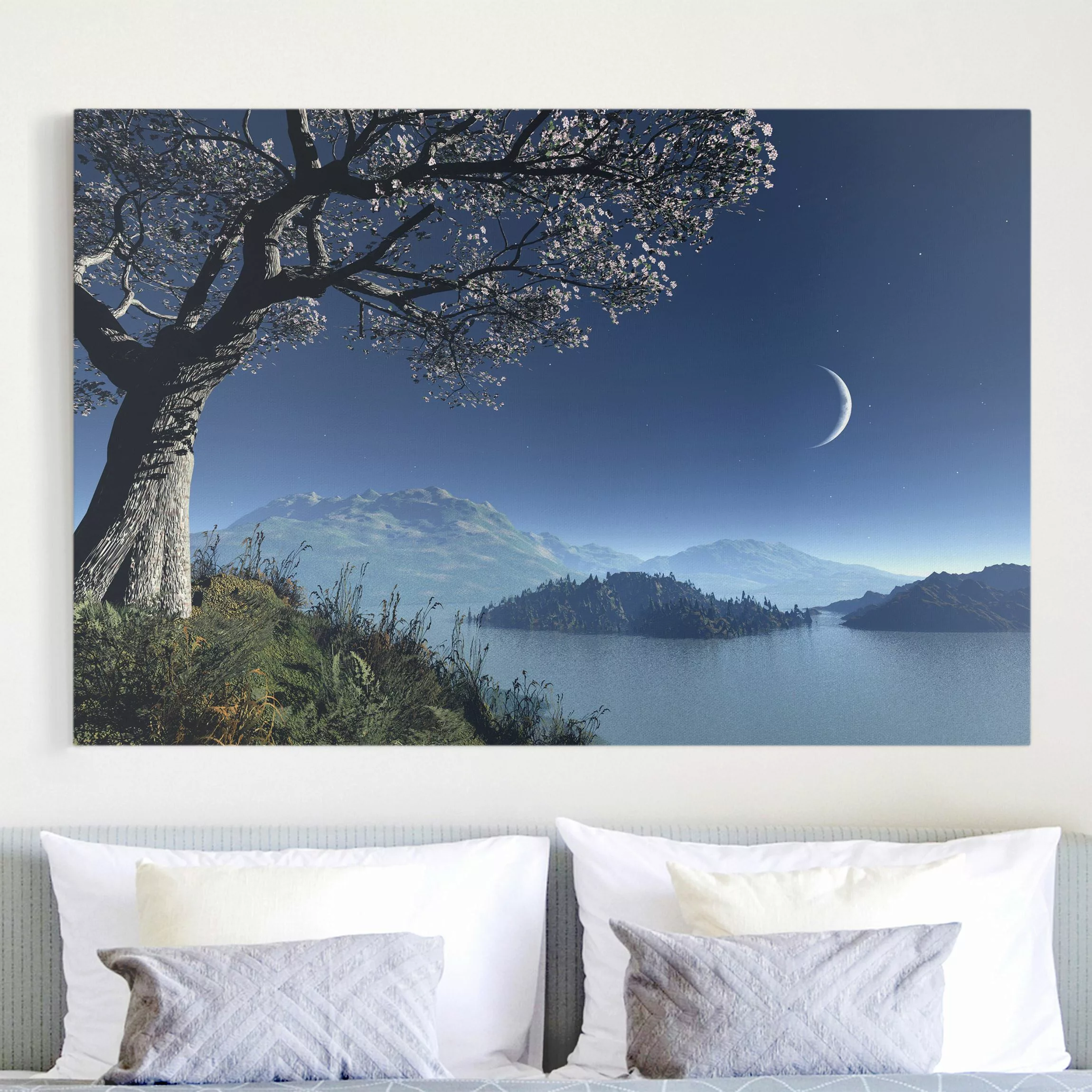 Leinwandbild Natur & Landschaft - Querformat Winter Fairytale günstig online kaufen